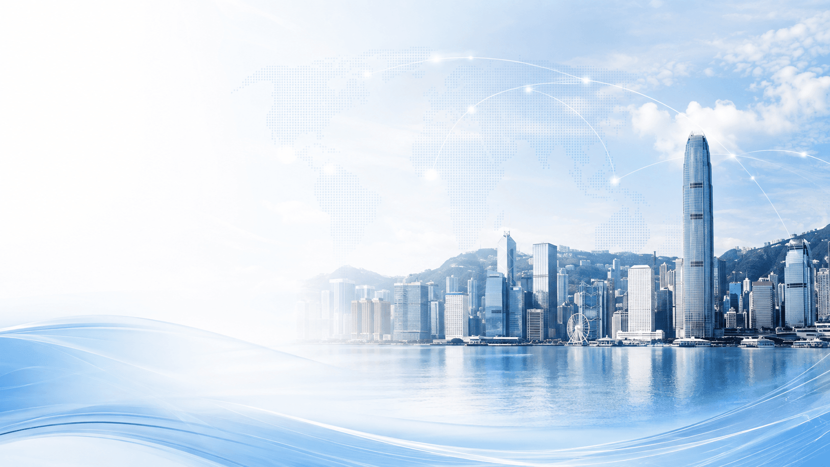 Hong Kong's Victoria Harbour skyline and global connections